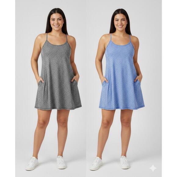Bundle of 2 CK Calvin Klein Sport Dresses, Halter, Blue, Gray, XXL - Picture 1 of 12